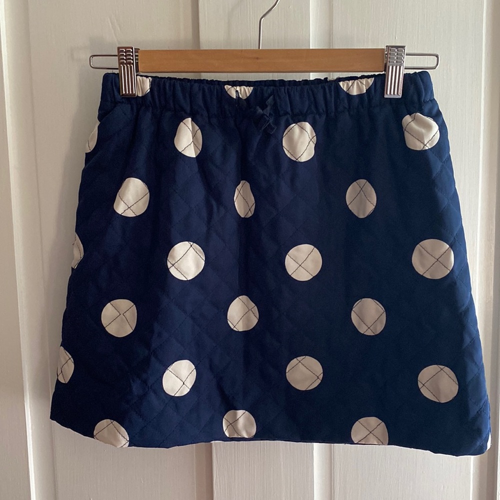CREWCUTS polka dot quilted mini skirt girls size14